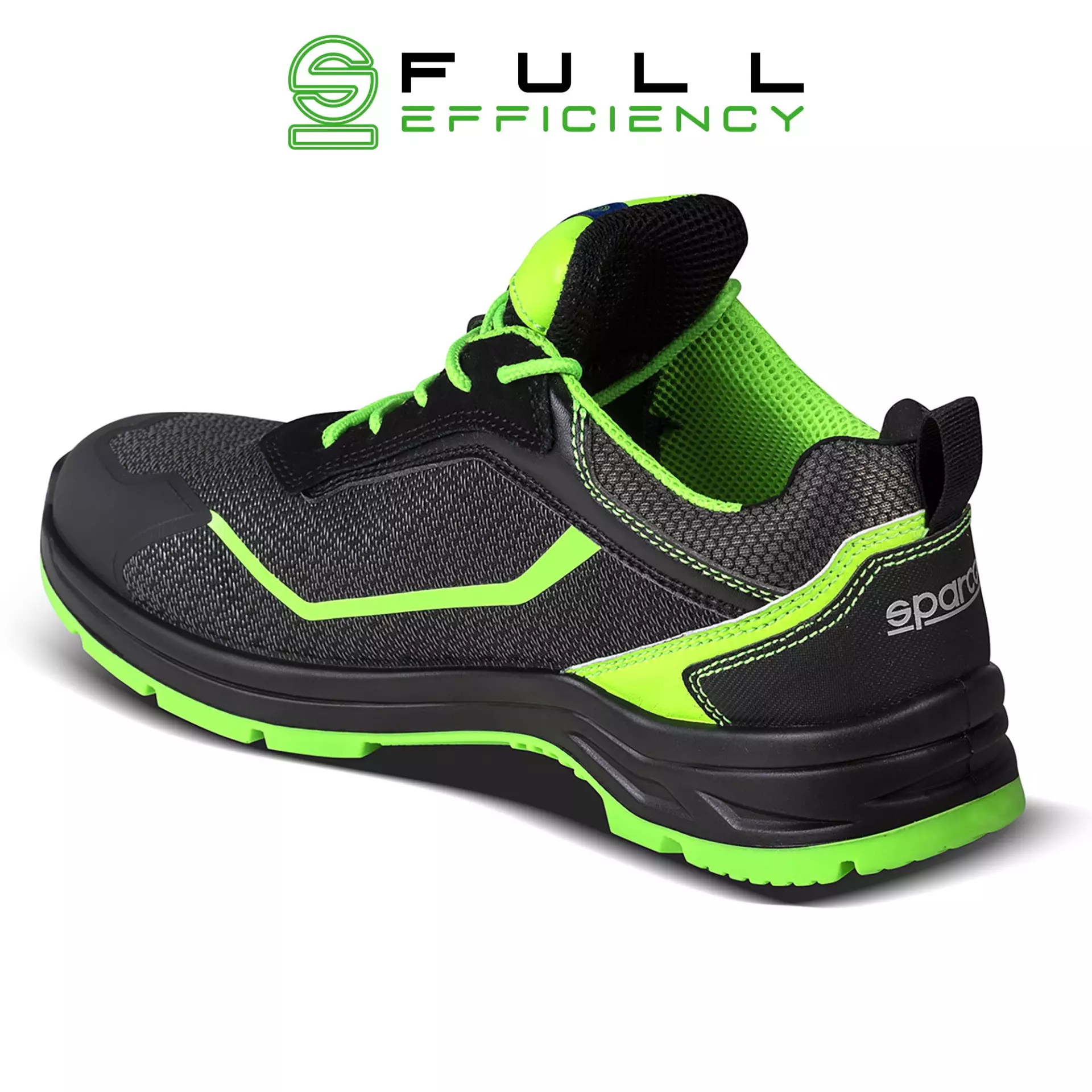 Sparco 07540NRVF, Indy Forester Safety Shoes ESD S3S SR, Black/Green, image 1