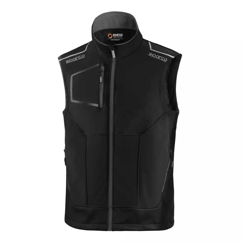 Sparco 02419NRGS, Illinois Tech Light Vest, Black/Gray, image 1, gallery thumbnail