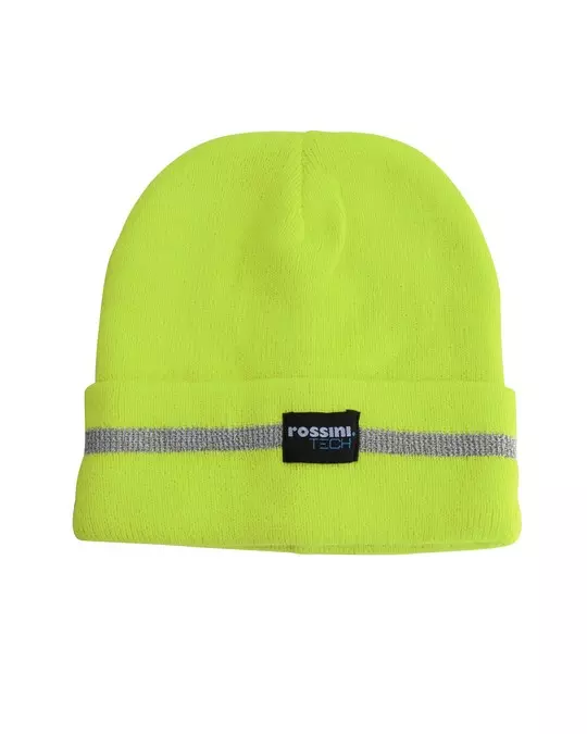 Rossini H089-08, Hi-Vis Beanie Hat, Yellow, image 1, gallery thumbnail
