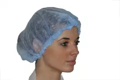 Kolmi C12513A, PP Single Layer Elastic Bouffant Clip Cap, 10 g/m², Blue
