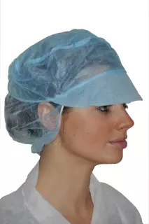 Hopen 70-401BL, PP Snooded Peaked Cap, 40 g/m², Blue