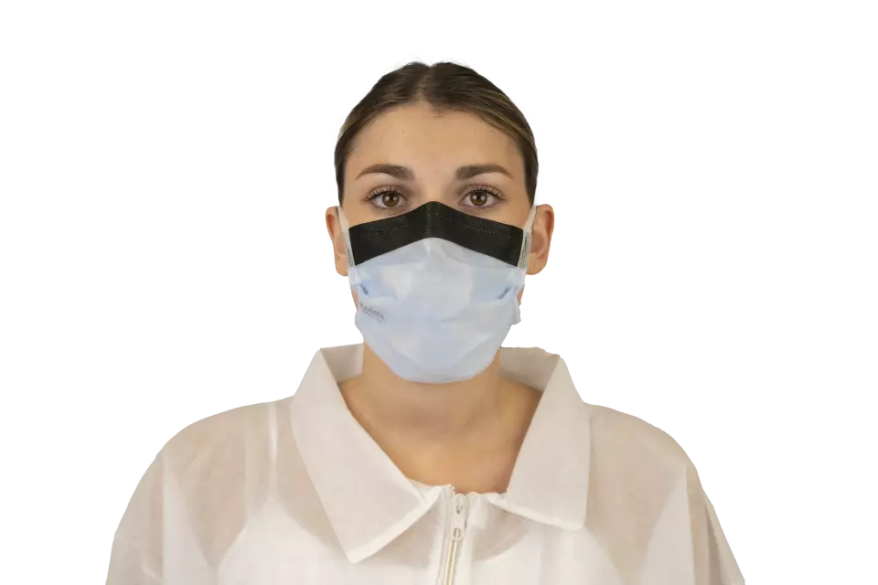 Medicom M24101MN-30, Op Air One Medicinsk mask med ett band, typ II antiimma med skumgummi, blå, image 4, gallery thumbnail