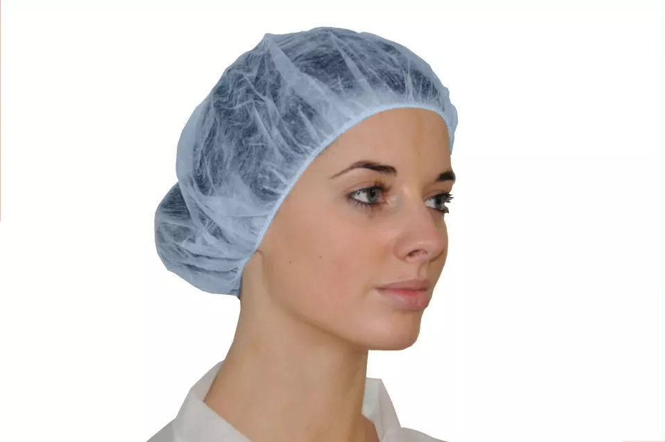 Hopen 70-06, PP Single Layer Elastic Bouffant Cap 12g Single Elastic, Ø 61 cm, 12 g/m², image 2, gallery thumbnail