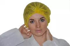 Hopen 70-104, PP Double Layer Elastic Clip Cap, 12 g/m², Yellow