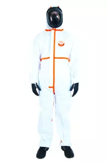 WeeSafe WL-PMP-06, WeePro Max+ Skyddsoverall Typ 4/5/6, Storlek 3XL, Vit/Orange