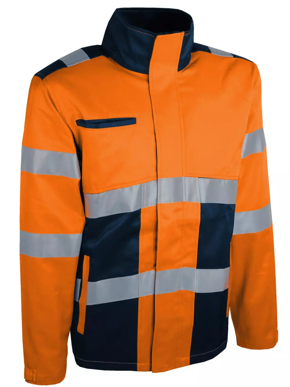 Singer Safety VARMO, Warnschutz-Arbeitsjacke, Orange/Marineblau, image 1, gallery thumbnail