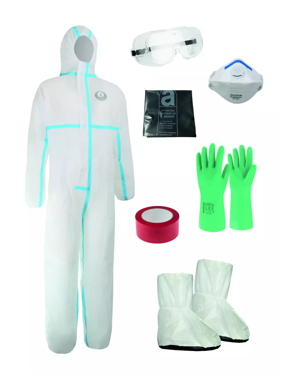 Singer Safety KITAMIANTE00, PSA-Set mit Schutzanzug, Handschuhen, Maske und Schutzbrille, image 1, gallery thumbnail