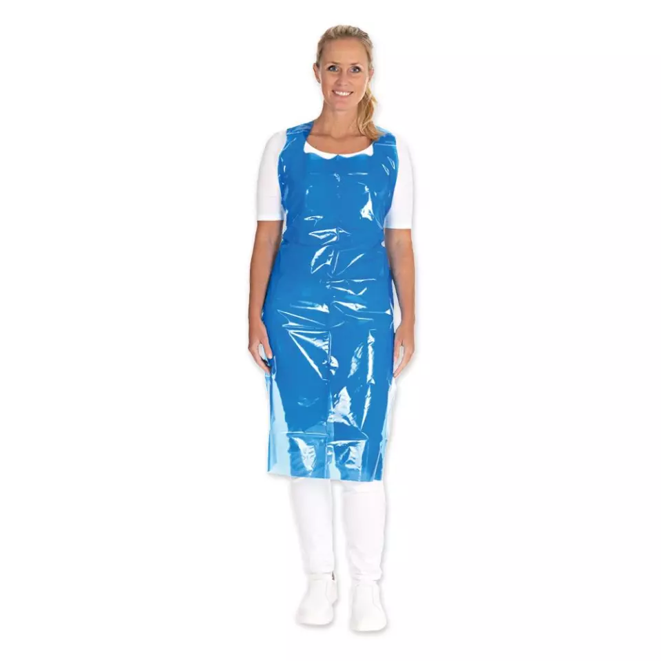 Hygonorm 23666, Eco LDPE Disposable Aprons, 130 x 75 cm, Blue, image 1, gallery thumbnail