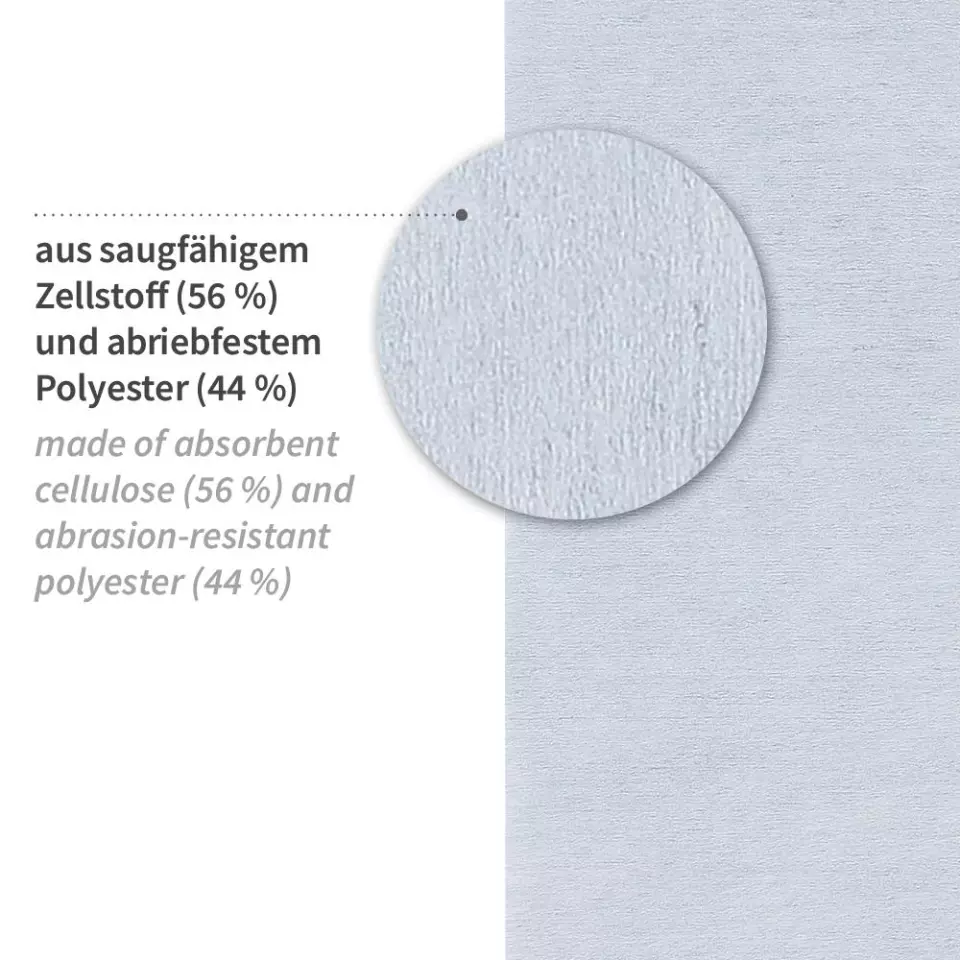 HygoClean 317881, Pleated Cellulose/Polyester Workshop Cloths, Grey, image 2, gallery thumbnail