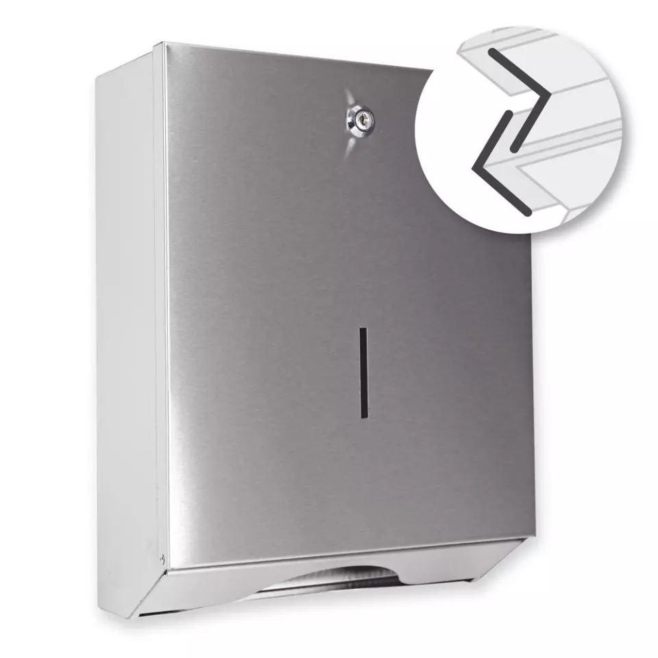 Hygostar 88965, Stainless Steel Hand Towel Dispenser, C-fold & V/ZZ-fold, image 1, gallery thumbnail