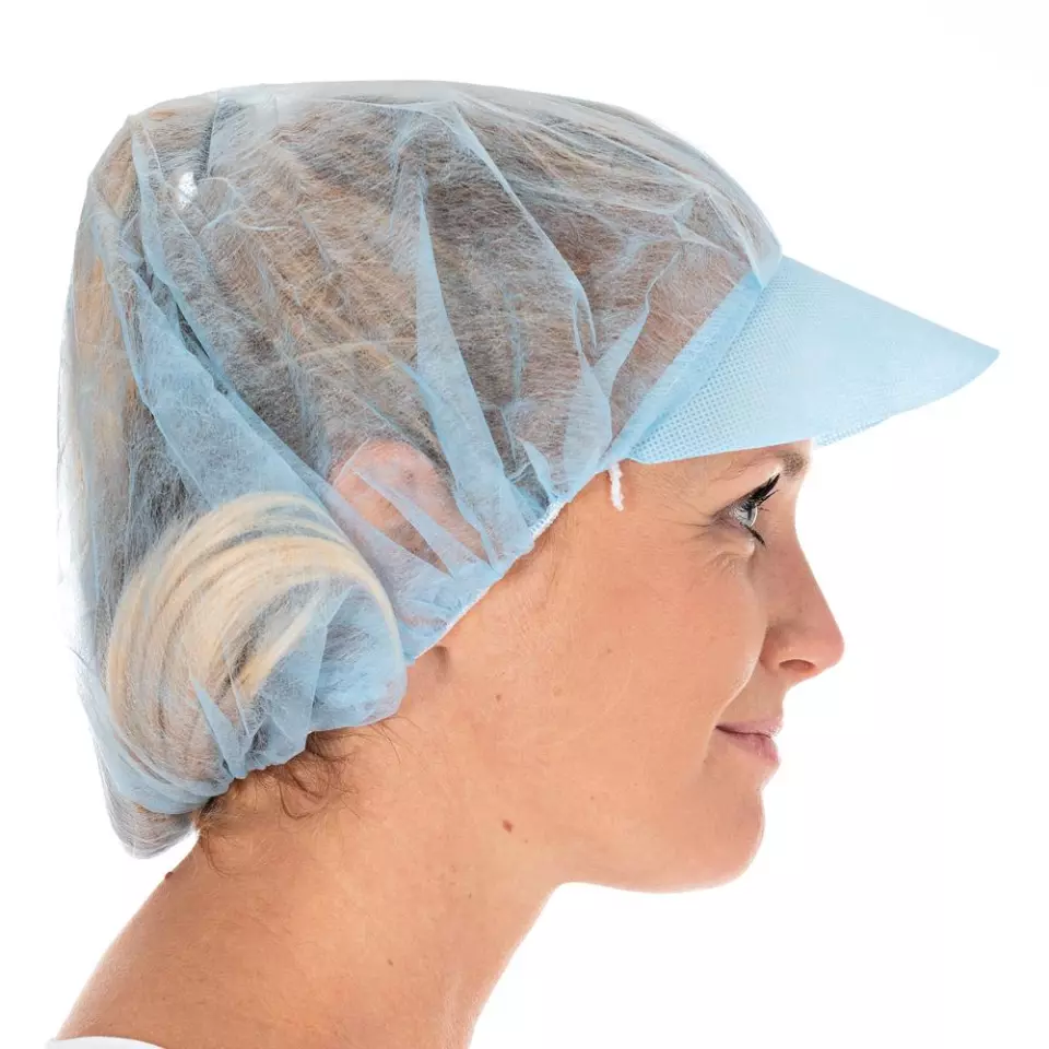Hygonorm 12816, Light PP Peaked Bouffant Caps, ø 48 cm, Blue, image 3, gallery thumbnail