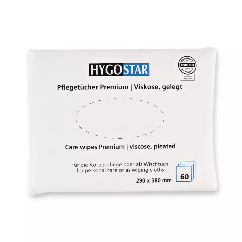 Hygostar 53620, Care Premium Pleated Viscose Wipes, 29 x 38 cm, White, image 2, gallery thumbnail