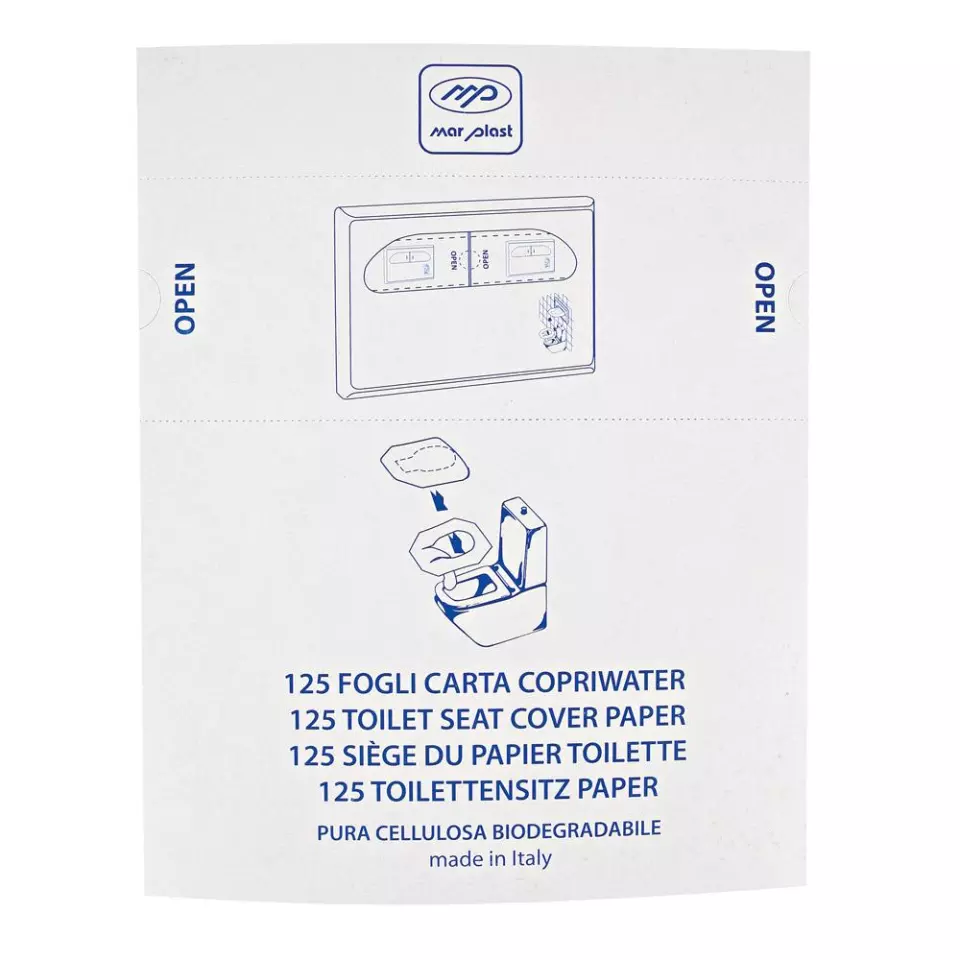 Franz Mensch 32289, Paper Toilet Seat Cover, White, image 1, gallery thumbnail