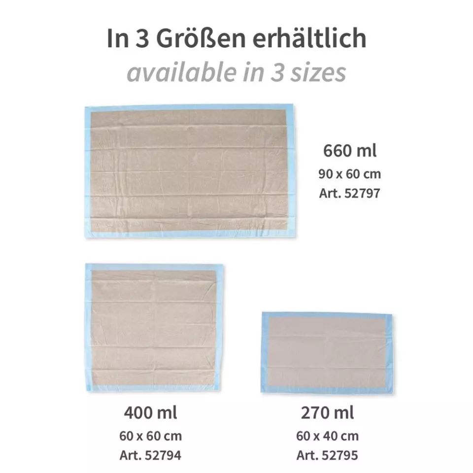 Hygostar 52795, 8-ply PP/Recycled Cellulose/PE Underpads, 60 x 40 cm, image 4, gallery thumbnail