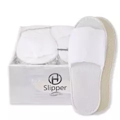 Hygonorm 555100, Classic Polyester Slippers, Open, White