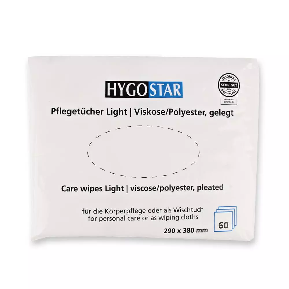 Hygostar 53622, Care Light pyyhkeet, 29 x 38 cm, viskoosi/polyesteri, laskostettu, valkoinen, image 2