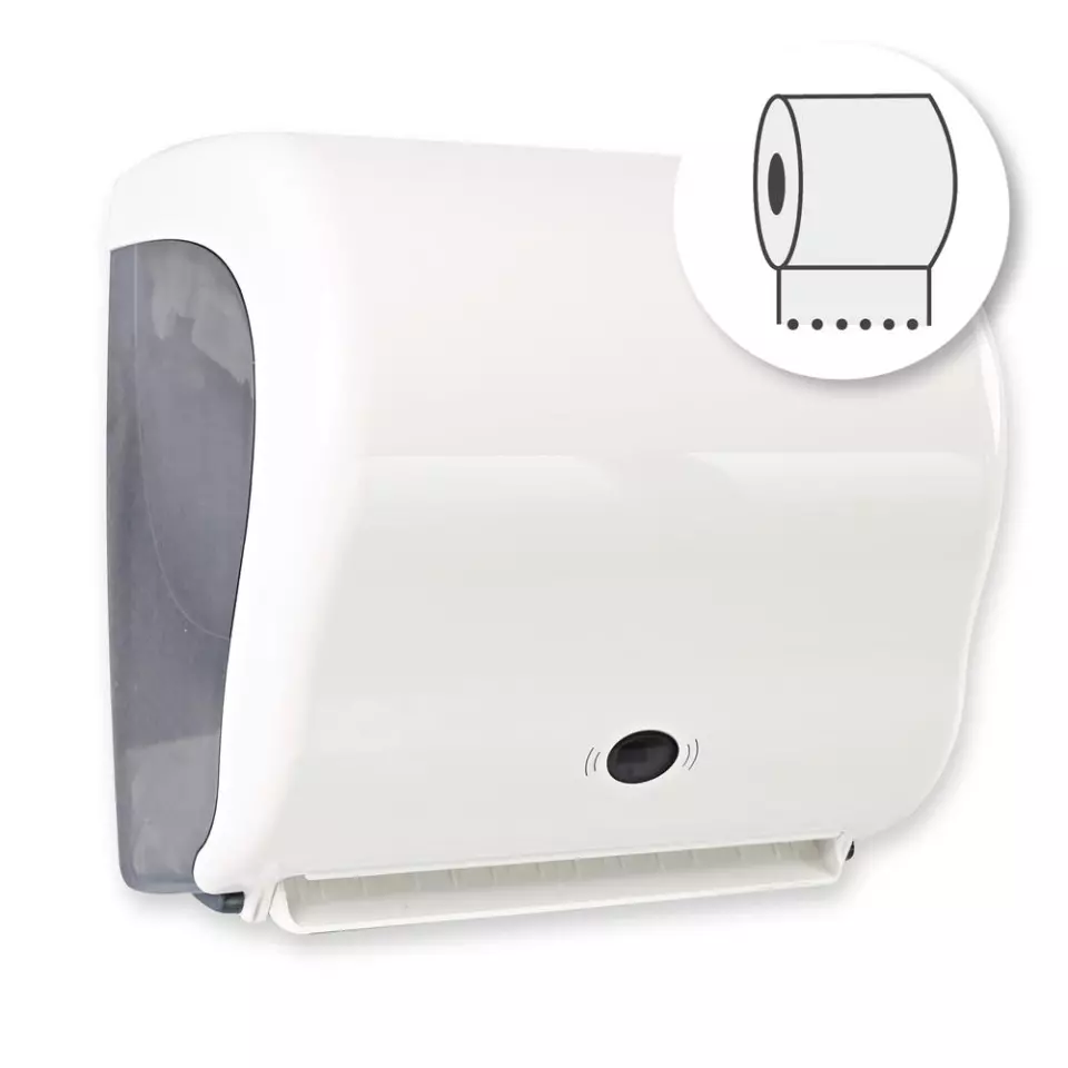 Franz Mensch 88870, Touchless Autocut Plastic Towel Roll Dispenser, image 1, gallery thumbnail