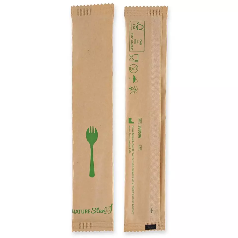 NATUREStar 388596, Organic Wood Sporks, 158 mm, FSC® 100%, Wax Coated, image 7, gallery thumbnail