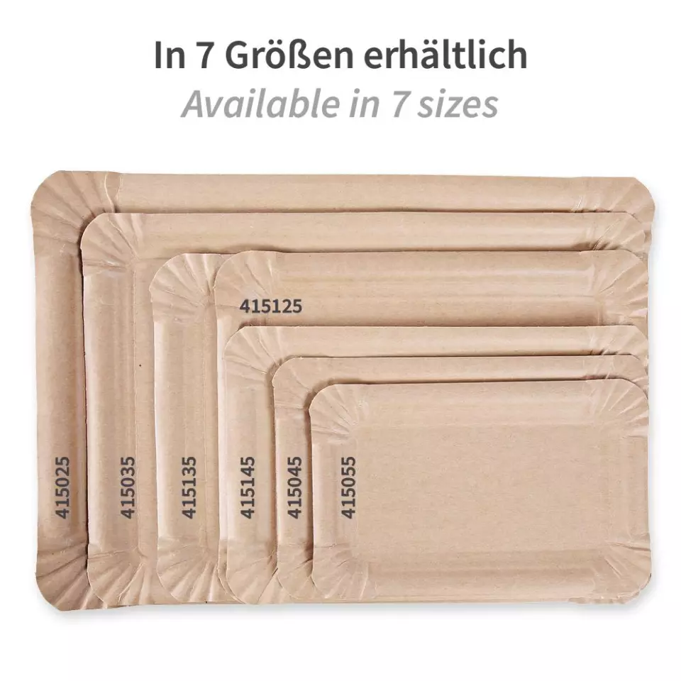 Franz Mensch 415045, Organic Kraft Paper Plates, 110 x 175 mm, FSC®-mix, image 2, gallery thumbnail