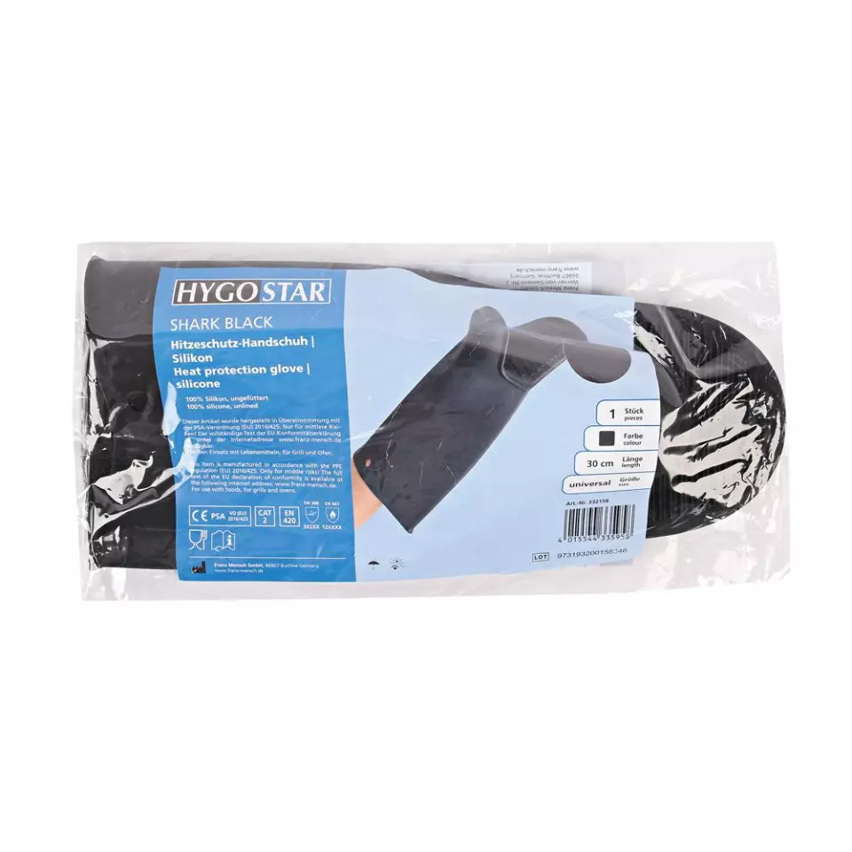 Hygostar 332158, Shark mustat silikonikäsineet, 30 cm, musta, image 2, gallery thumbnail