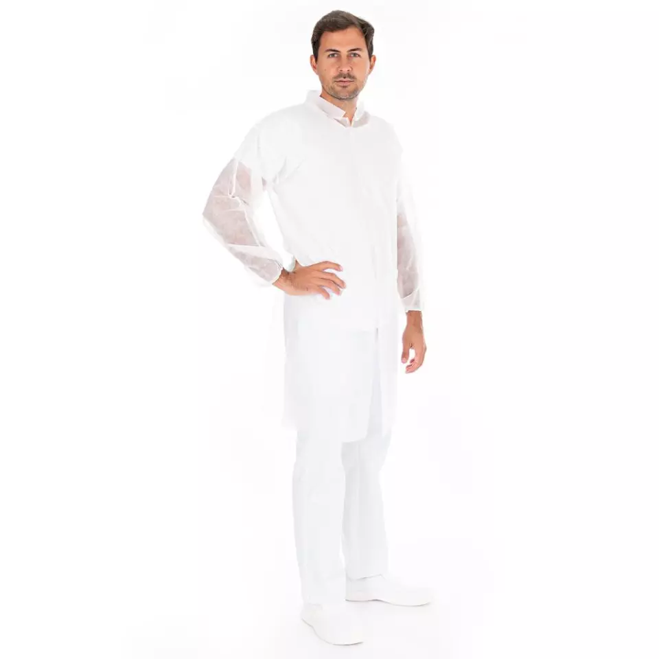 Hygonorm 274021, PP Velcro Visitor Gowns, Light, White, image 2, gallery thumbnail