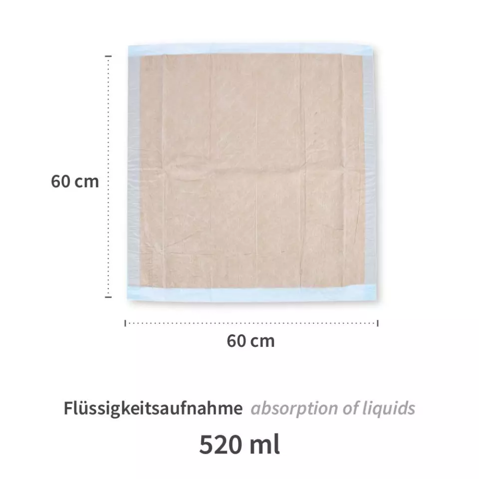 Hygostar 52793, PP/Recycled Cellulose/PE Bed Underpads, 12-Ply, 60 x 90 cm, image 2, gallery thumbnail