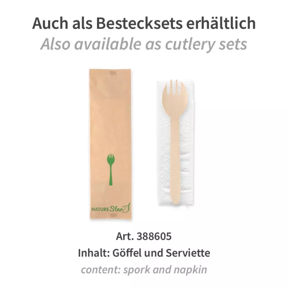 NATUREStar 388591, Wood Sporks, 160 mm, FSC® 100%, image 3, gallery thumbnail