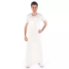 Hygostar 2371, Bib PU Aprons, 130 x 90 cm, White, 300 my