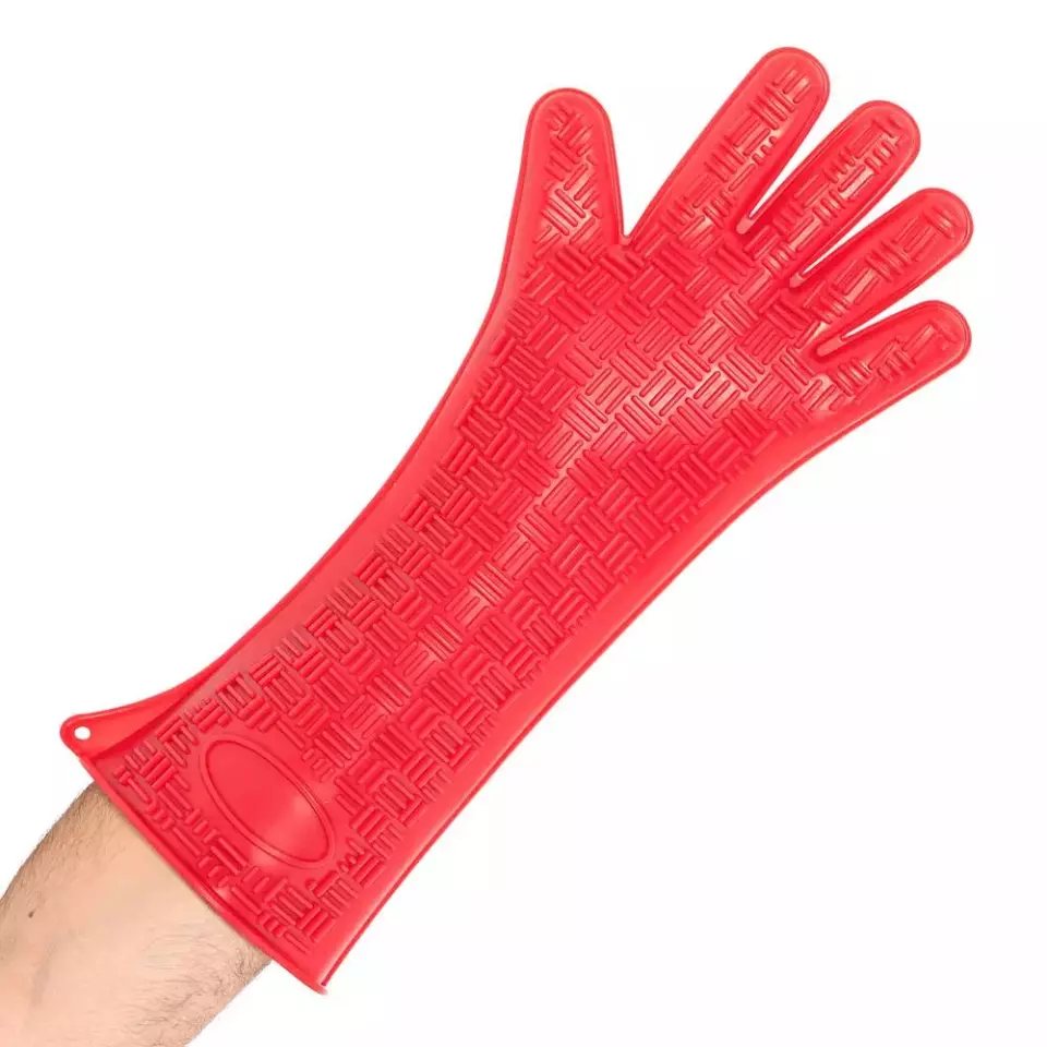 Hygostar 33217, Heatblocker silikoniset uunikintaat, 43 cm, punainen, image 1, gallery thumbnail