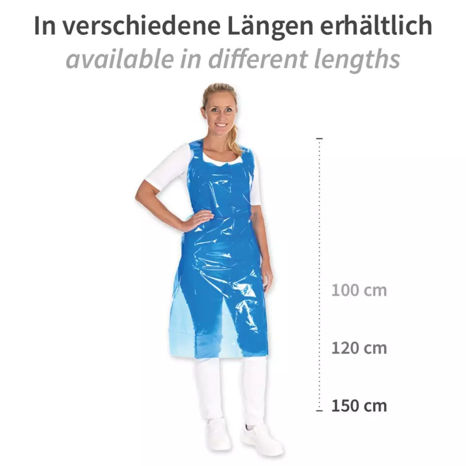 Hygonorm 23646, LDPE Disposable Aprons, Eco, 150 x 100 cm, Blue, image 3, gallery thumbnail