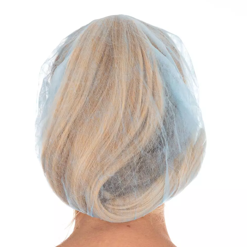 Hygonorm 12816, Light PP Peaked Bouffant Caps, ø 48 cm, Blue, image 4, gallery thumbnail