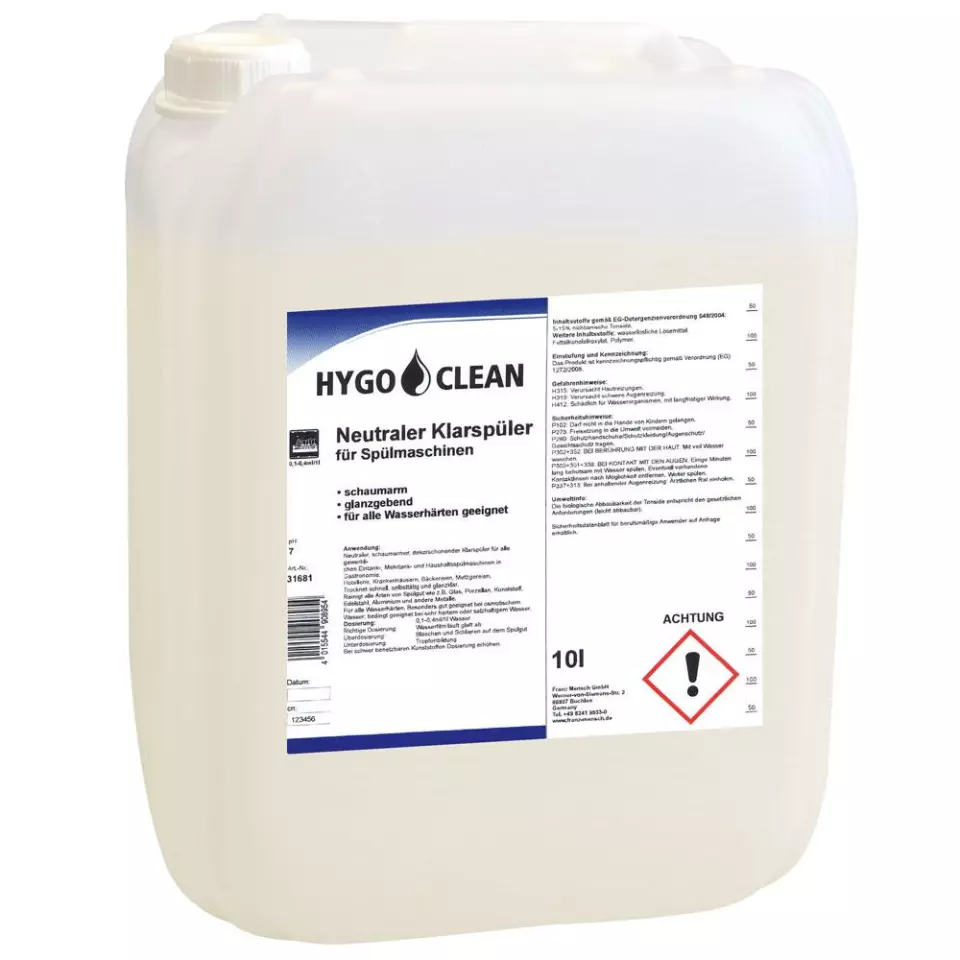 HygoClean 31681, Neutral Dishwasher Rinse Aid, image 1, gallery thumbnail