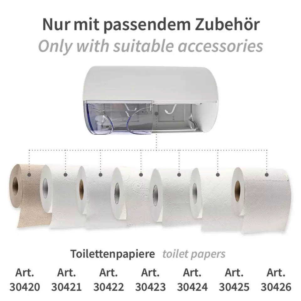 HygoClean 88831, Toilet Paper Dispenser, Plastic, image 3, gallery thumbnail