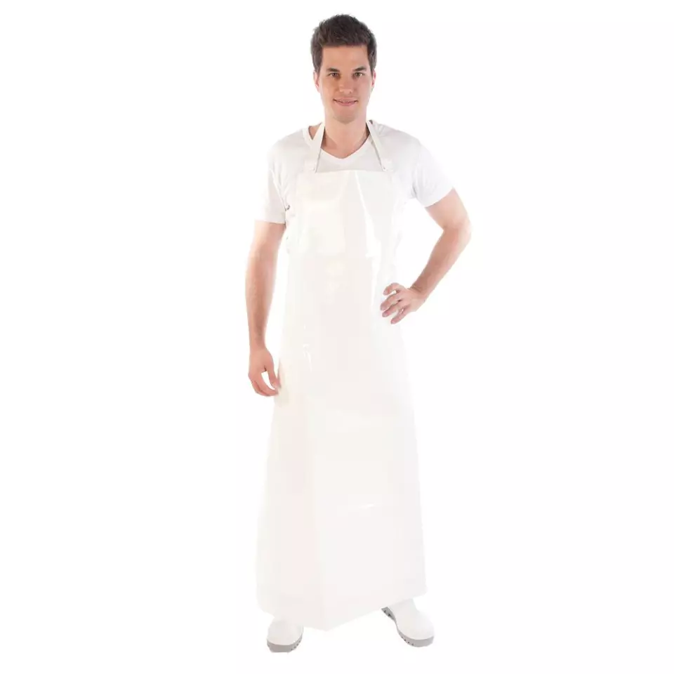 Hygostar 23741, PU, 350 my Bib Aprons, 120 x 100 cm, White, image 1, gallery thumbnail