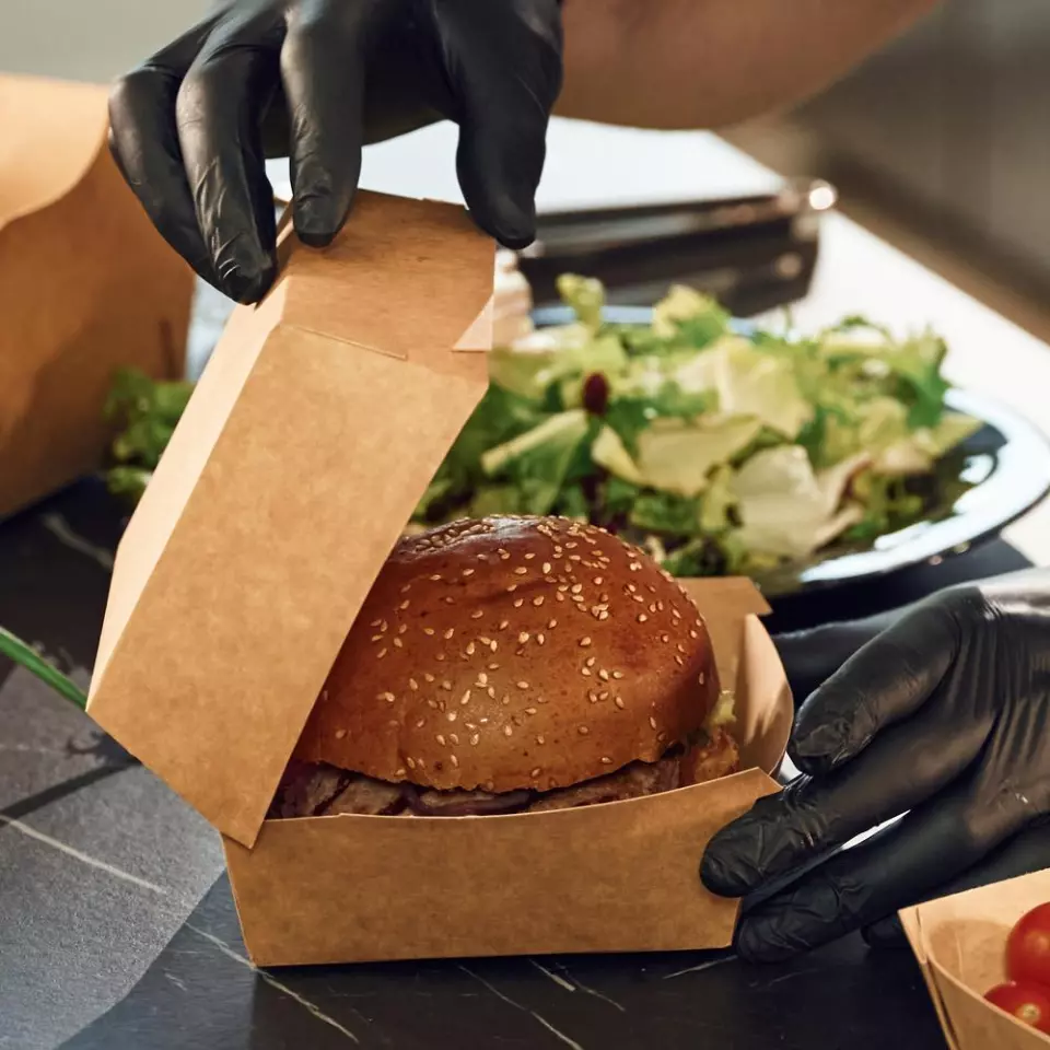 NATUREStar 417411, Organic Hamburger Boxes, 105 x 85 mm, Kraft Paper/PE, FSC®-mix, image 7, gallery thumbnail