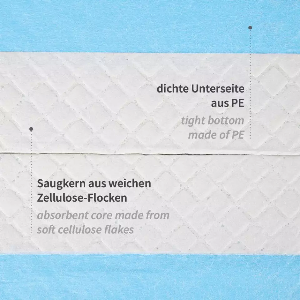 Hygostar 52785, Underpads for Beds, 60 x 40 cm, PP/Cellulose/PE, image 3, gallery thumbnail