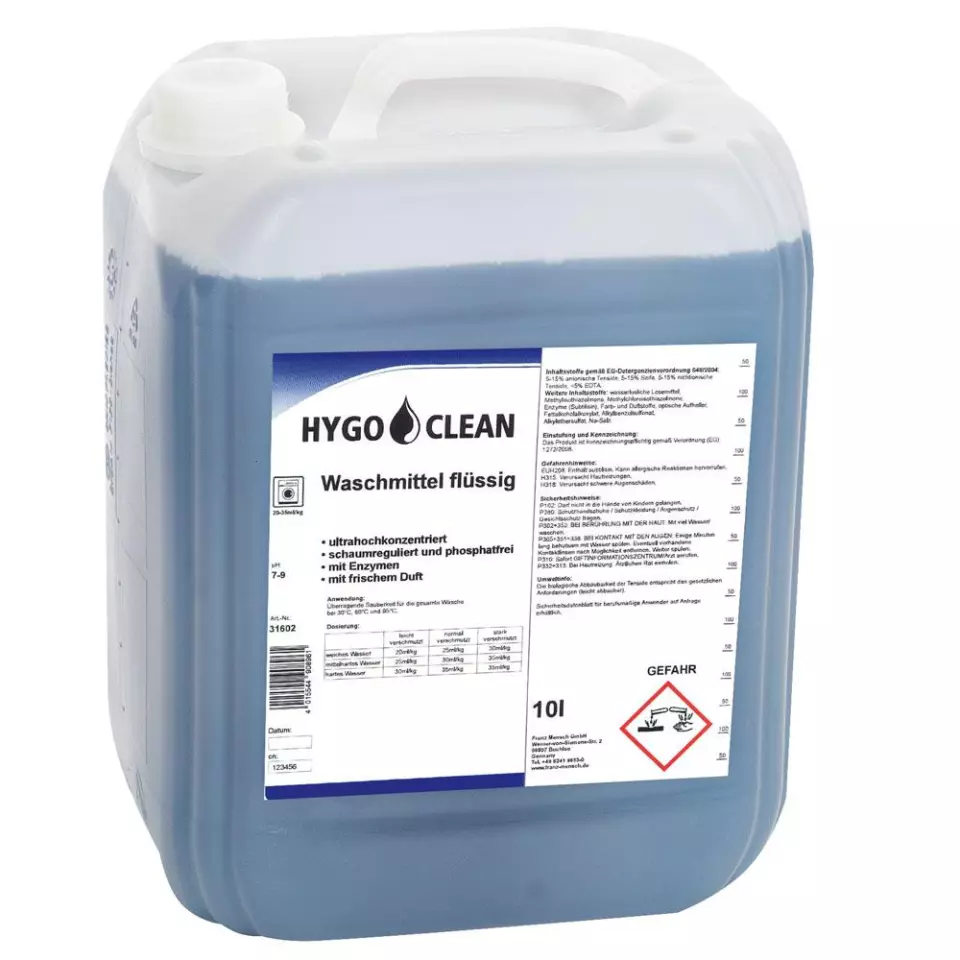 HygoClean 31602, Flytande tvättmedel, 10 l, image 1, gallery thumbnail