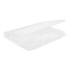 Franz Mensch 423907, Organic PLA Deli and Salad Bowls, 570 ml, Rectangular, with Hinged Lid