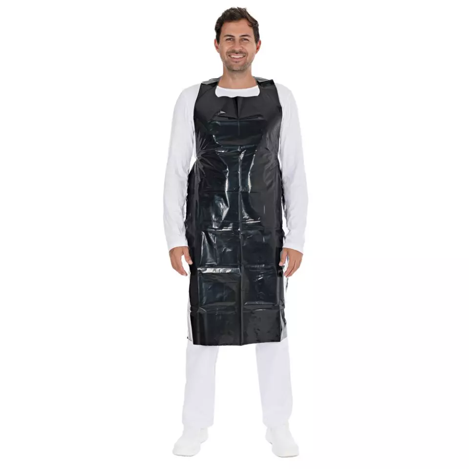 Hygostar 23538, Disposable Aprons, LDPE, 150 x 100 cm, Black, Approx. 60 my, image 4, gallery thumbnail