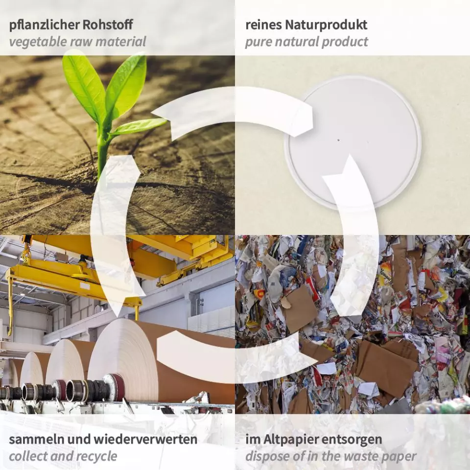 NATUREStar 418115, Kartonkikannet, Ø 150 mm, salaattikulhoille, image 5, gallery thumbnail