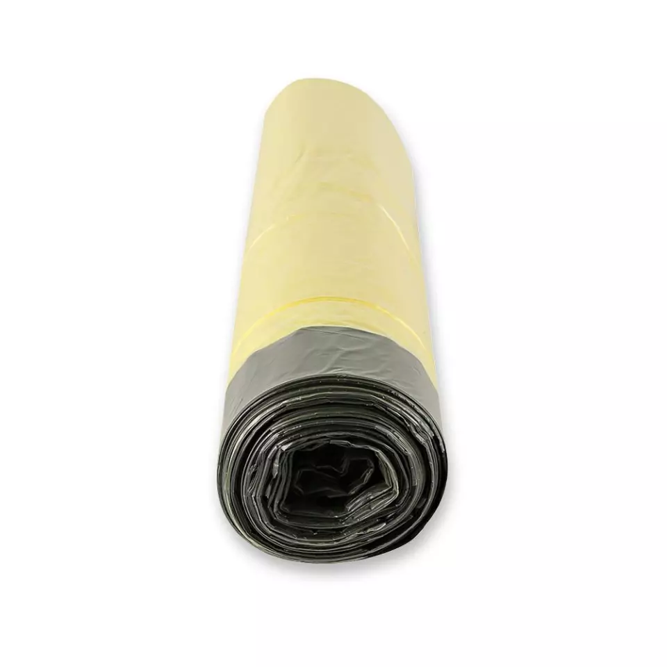 HygoClean 32996, HDPE Drawstring Garbage Bags, 60l, Yellow, Roll, image 3, gallery thumbnail