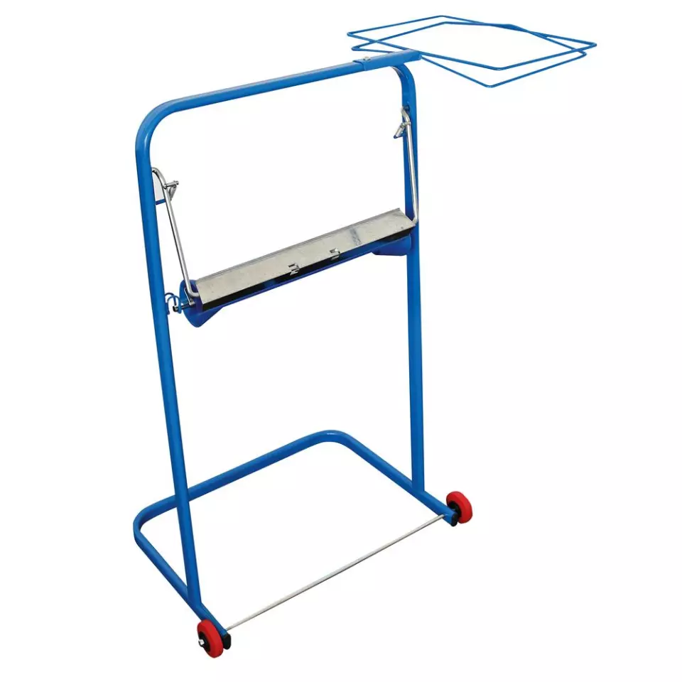 Hygostar 888322, Metal Floor Stand for Cleaning Papers with Waste Bag Holder, image 1, gallery thumbnail