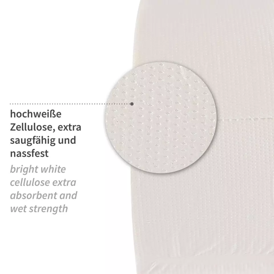 HygoClean 30439, Jumbo Cellulose Toilet Paper, 3-Ply, Brightwhite, image 2, gallery thumbnail