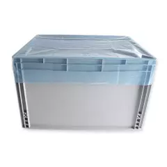 Hygostar 52216, Eurolaatikon suojahuppu, 1400 x 800 mm, sininen, LDPE