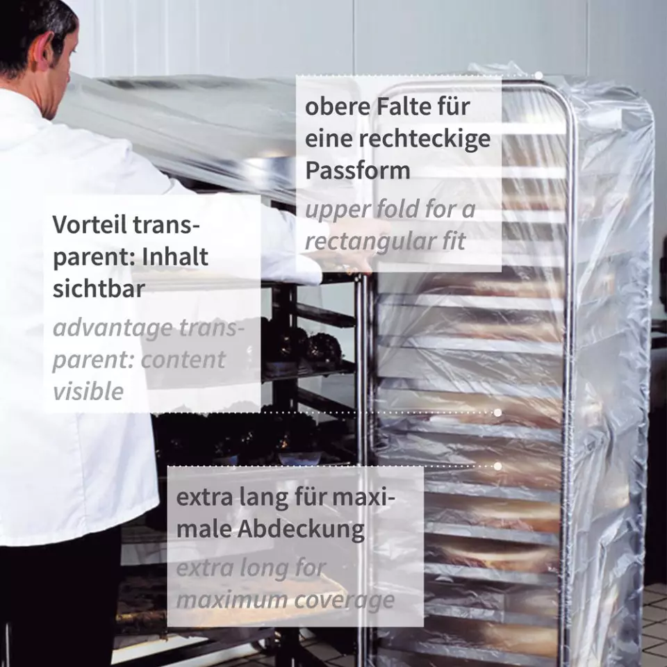 Hygostar 52202, HDPE Covers, 1800 x 770 mm, Transparent, image 3, gallery thumbnail