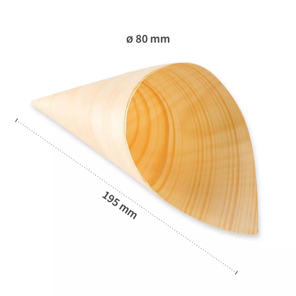 NATUREStar 388324, Luomu sormiruokakartio, ø 80 mm x 195 mm, puu, image 3, gallery thumbnail