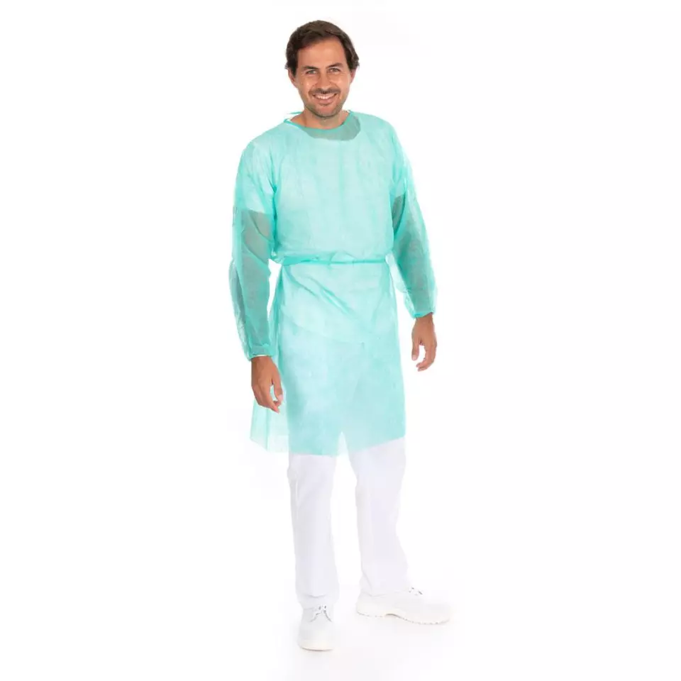 Hygonorm 277509, Eco PP Gowns with Elastic Wrist Bands, image 3, gallery thumbnail