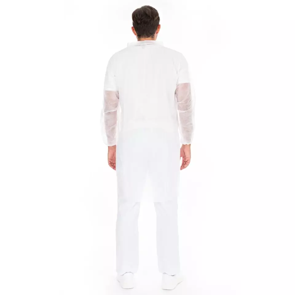 Hygonorm 274021, PP Velcro Visitor Gowns, Light, White, image 3, gallery thumbnail