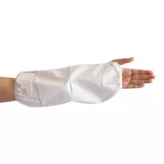 Hygostar 28320, Microporous Oversleeves with Thumb Hole, White
