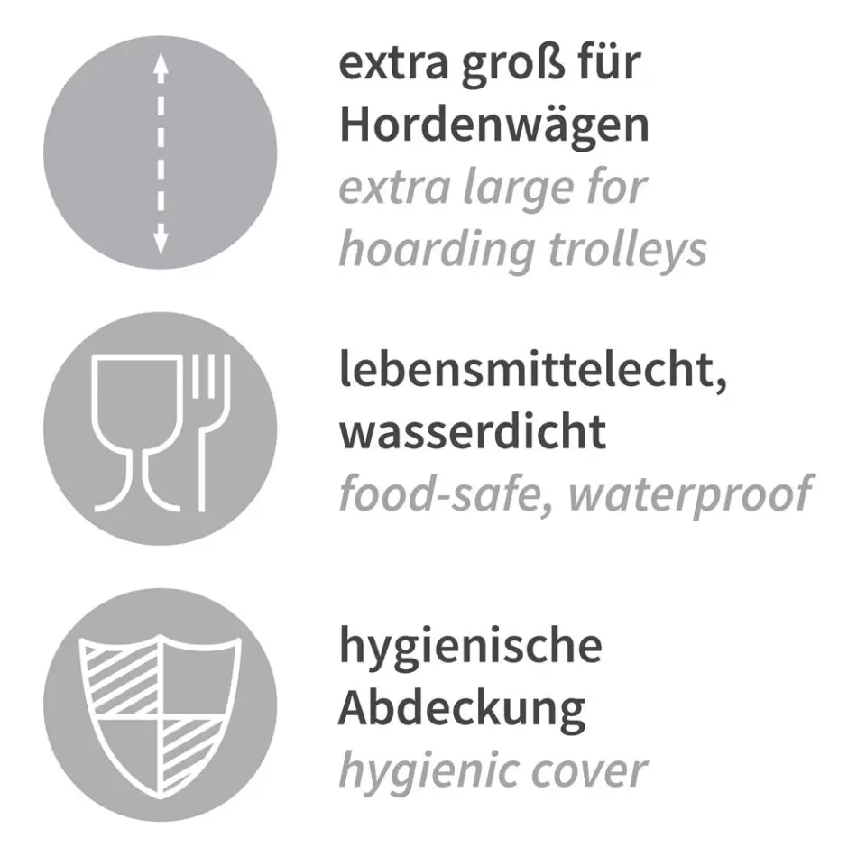 Hygostar 52202, HDPE Covers, 1800 x 770 mm, Transparent, image 2, gallery thumbnail